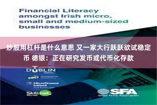 炒股用杠杆是什么意思 又一家大行跃跃欲试稳定币 德银：正在研究发币或代币化存款