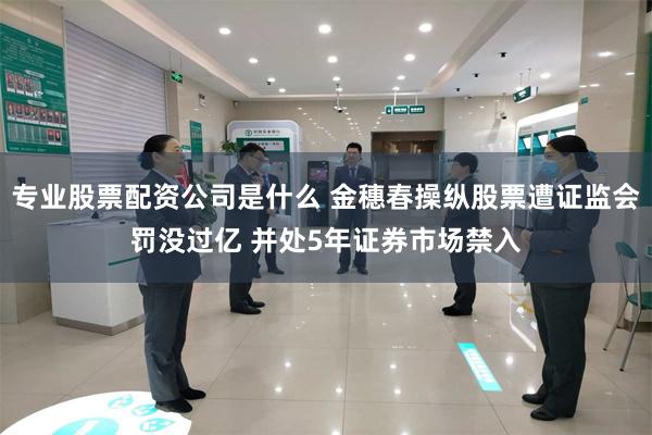 专业股票配资公司是什么 金穗春操纵股票遭证监会罚没过亿 并处5年证券市场禁入