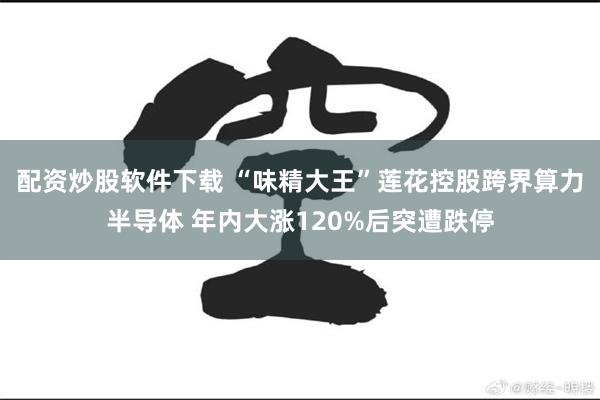 配资炒股软件下载 “味精大王”莲花控股跨界算力半导体 年内大涨120%后突遭跌停