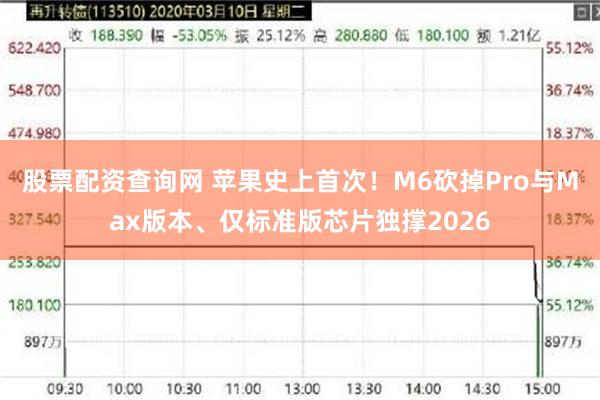 股票配资查询网 苹果史上首次！M6砍掉Pro与Max版本、仅标准版芯片独撑2026