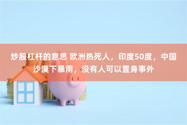 炒股杠杆的意思 欧洲热死人，印度50度，中国沙漠下暴雨，没有人可以置身事外