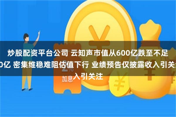 炒股配资平台公司 云知声市值从600亿跌至不足60亿 密集维稳难阻估值下行 业绩预告仅披露收入引关注