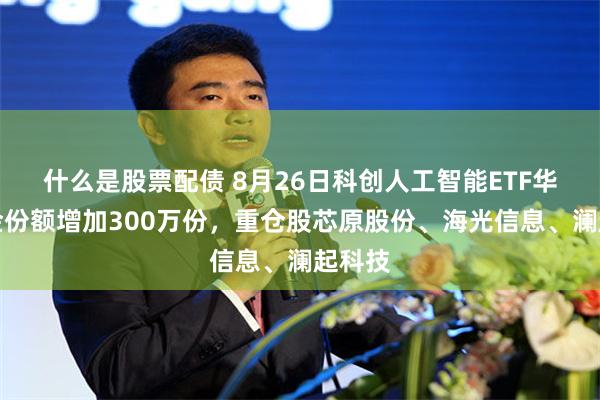 什么是股票配债 8月26日科创人工智能ETF华夏基金份额增加300万份，重仓股芯原股份、海光信息、澜起科技