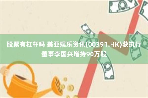 股票有杠杆吗 美亚娱乐资讯(00391.HK)获执行董事李国兴增持90万股