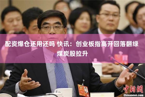 配资爆仓还用还吗 快讯：创业板指高开回落翻绿 煤炭股拉升