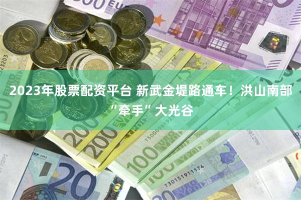2023年股票配资平台 新武金堤路通车！洪山南部“牵手”大光谷