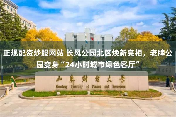 正规配资炒股网站 长风公园北区焕新亮相，老牌公园变身“24小时城市绿色客厅”