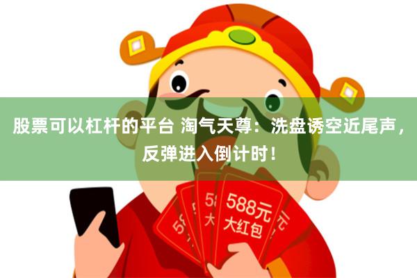 股票可以杠杆的平台 淘气天尊：洗盘诱空近尾声，反弹进入倒计时！